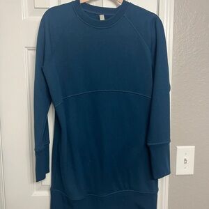 Athleta Teal Sweatshirt Dress